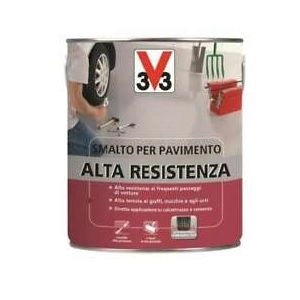 Smalto solvente grigio scuro per pavimenti alta resistenza  0,5 lt