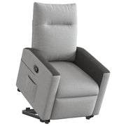 Poltrona Alzapersona Reclinabile Grigio Nuvola in Tessuto 3324051