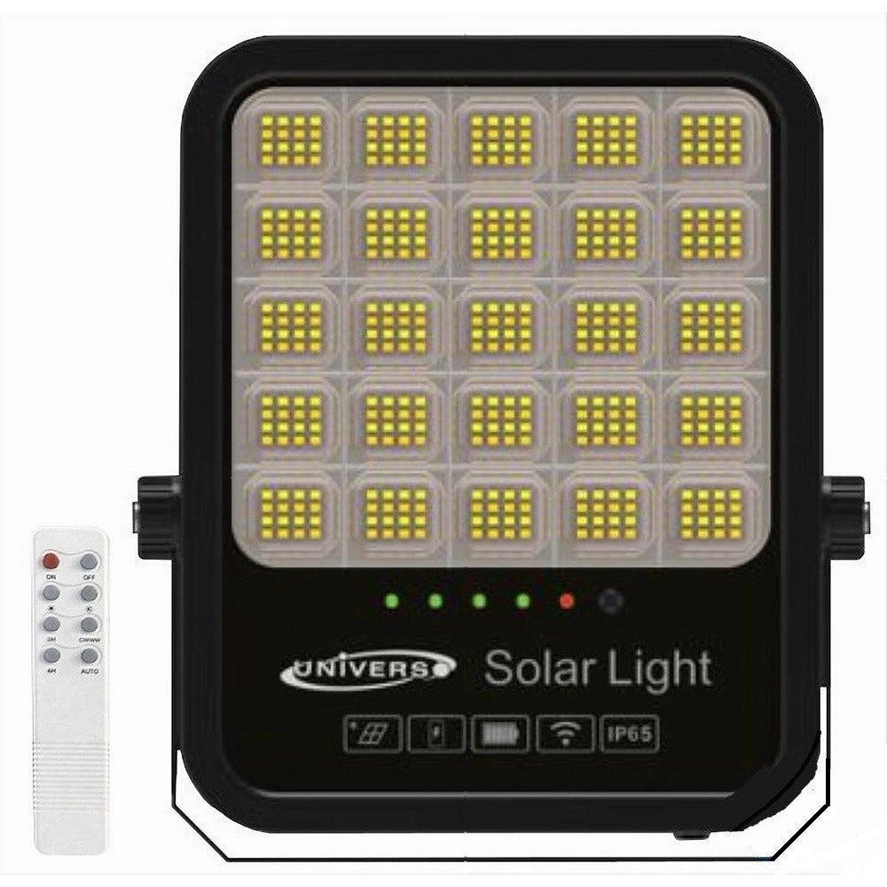 Trade Shop - Faro Led Proiettore 300w Ip65 Cct 3in1 Con Pannello Solare Telecomando Ry-300w-3c -