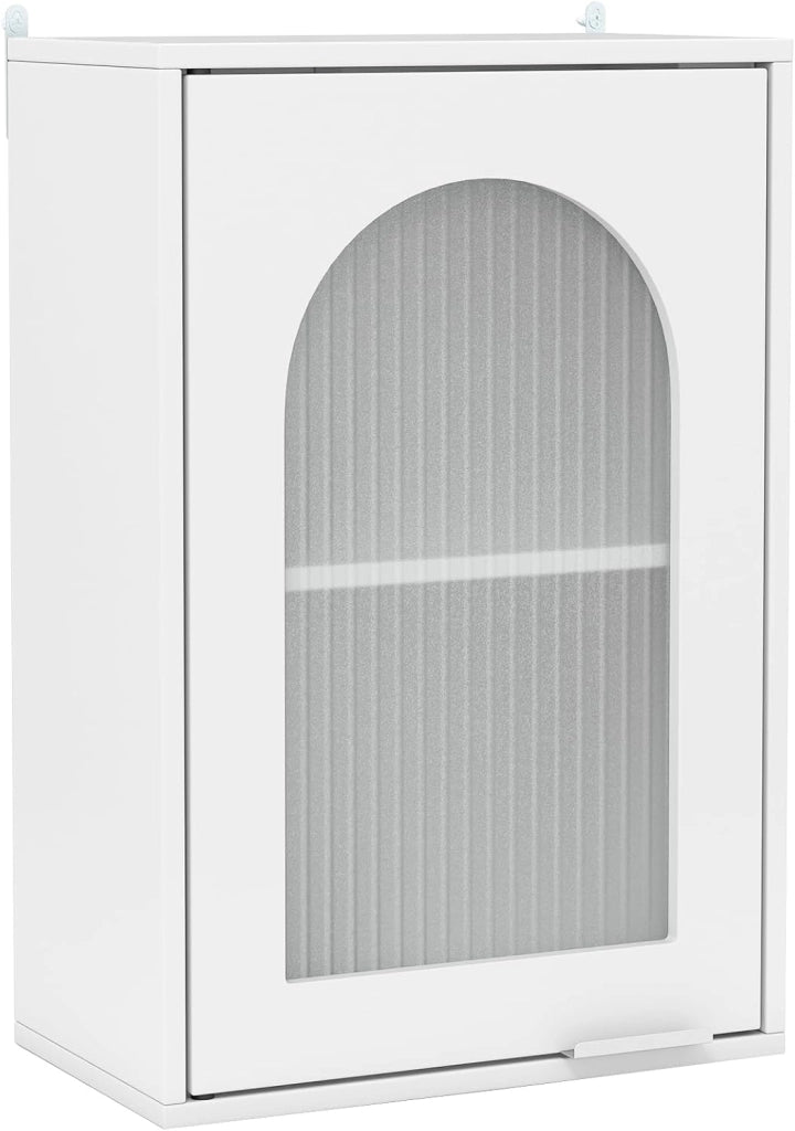 Armadietto da bagno sospeso con ripiano regolabile, pensile per soggiorno e bagno, 35 x 20 x 52,5 cm