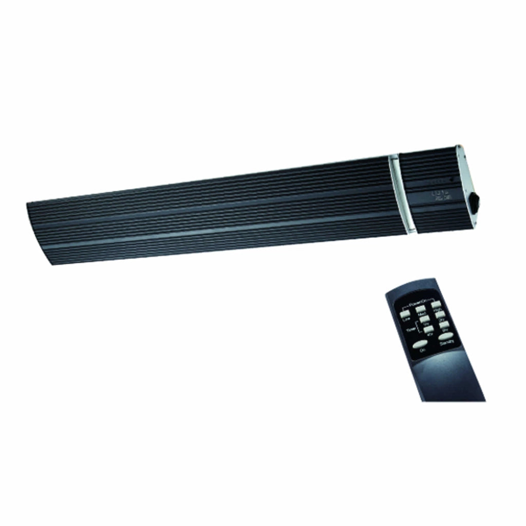 Sined Calore Nero 1500 Riscaldatore a Infrarossi In Ceramica Da 1500w Nero Nessuna Emissione Di Luce Elemento Riscaldante In Alluminio Estruso Rivestimento Ceramico Nero Telecomando Ip65