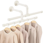 Scheletri di sostegno per abbigliamento industriale - Spazialmente risparmiante - 2 pezzi - Bianco - 51cm