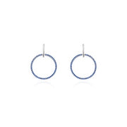 Orecchini in argento sterling S925 con zirconi blu