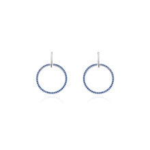 Orecchini in argento sterling S925 con zirconi blu