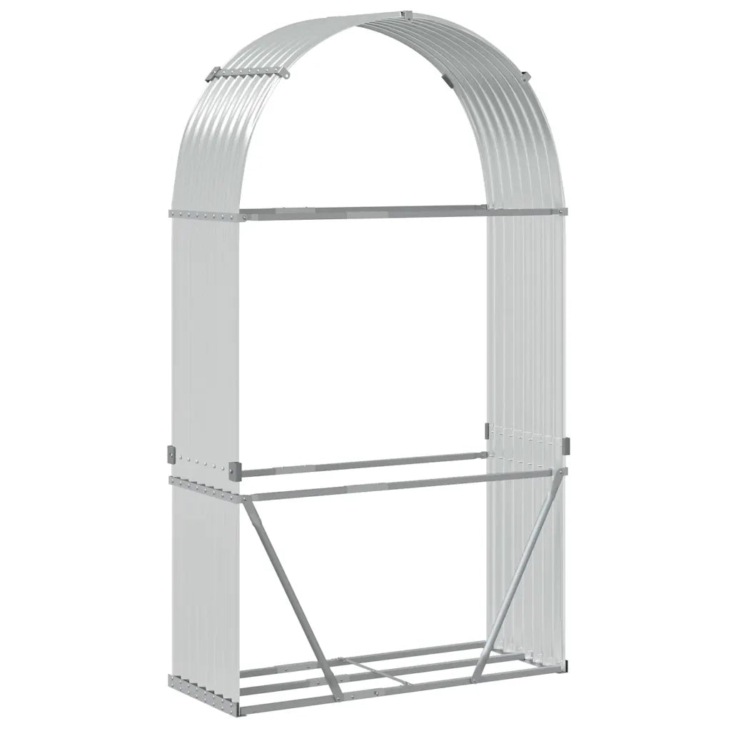 Portaceppi Argento 120x45x210 cm in Acciaio Zincato 364592