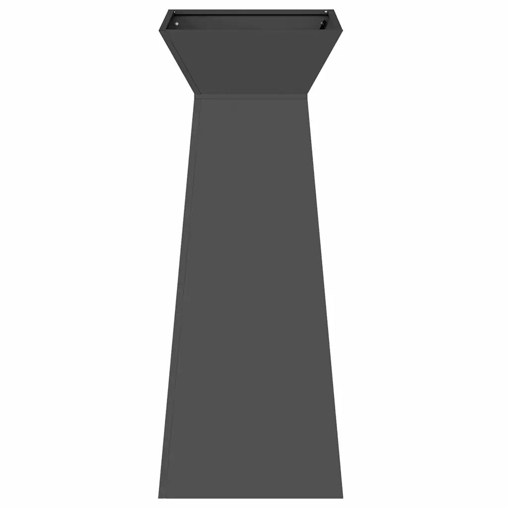 Vaso a Pilastro-Fioriera da Esterno-Contenitore per Piante Nero 40 x 40 x 100 cm