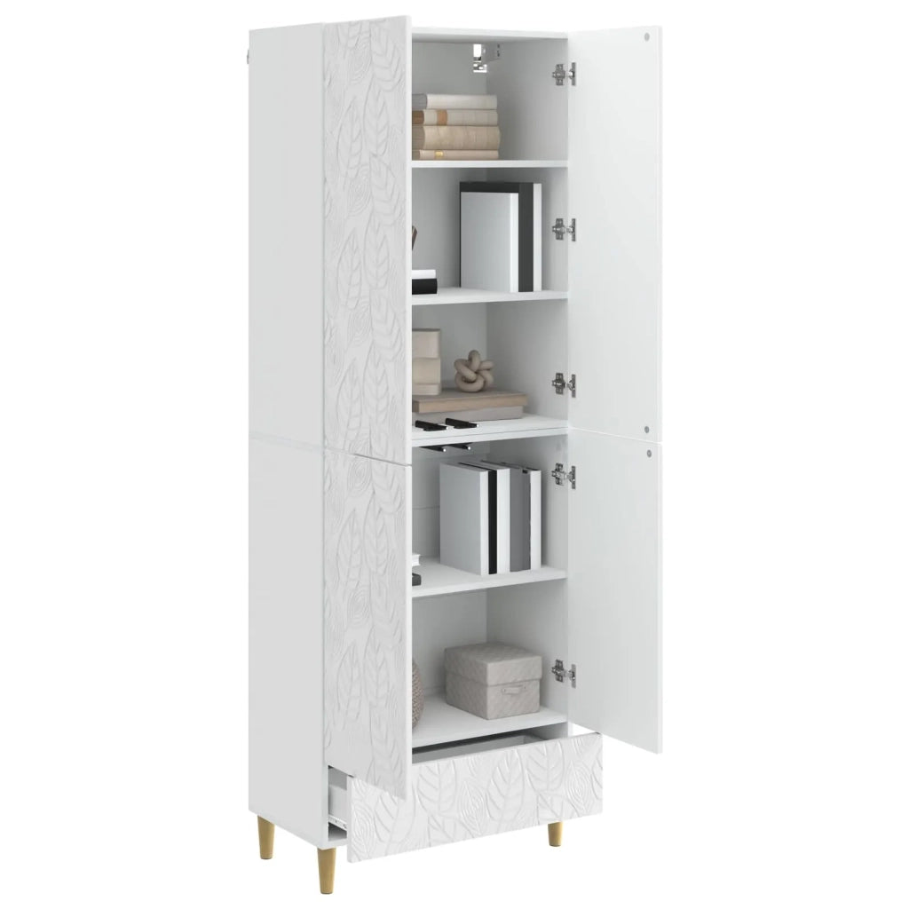 Set di armadi 2 pcs Bianco Lucido Legno ingegnerizzato