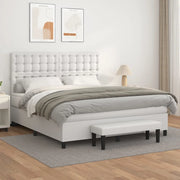 Giroletto a Molle con Materasso Bianco 180x200 cm in Similpelle 3137678