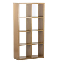 Libreria 8 Ripiani 77x147x30 cm in Legno MDF Effetto Rovere