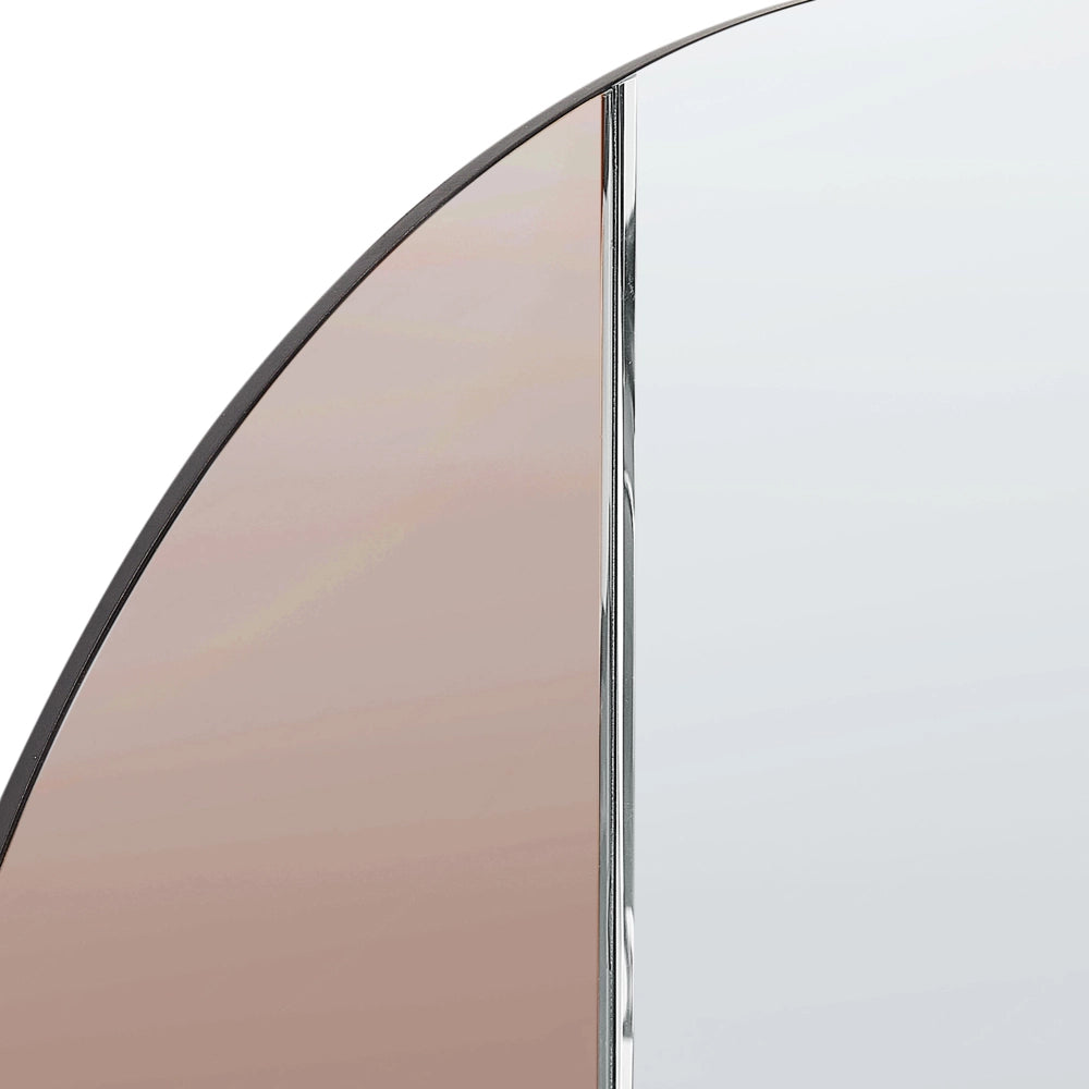 Specchio da parete oro rosa 79 x 79 cm Forma rotonda con ganci Decorazione da parete in stile moderno