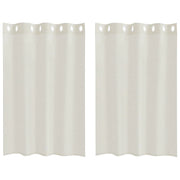 Tenda in Velo con tende 2 pz Crema 140 x 140 cm Poliestere