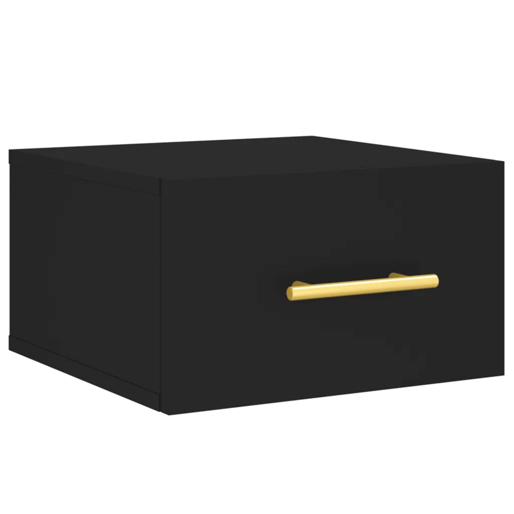 Comodino a Muro Nero 35x35x20 cmcod mxl 127551