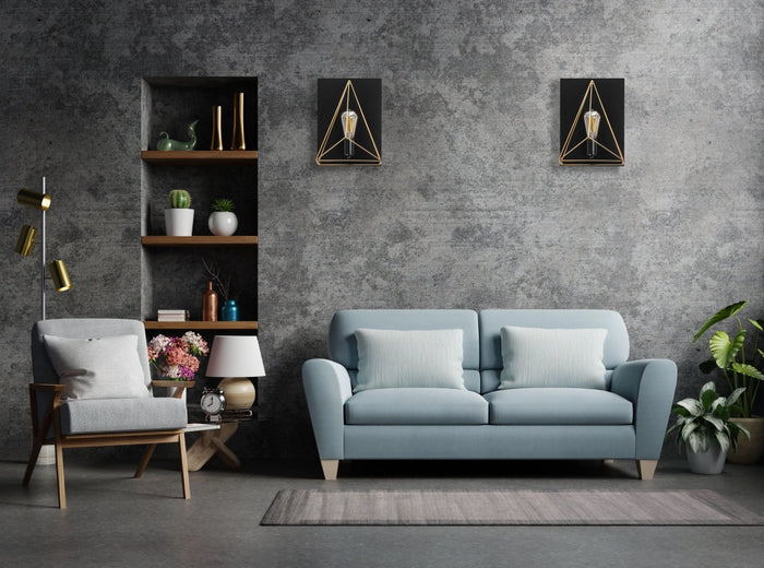 Lampada Da Parete Vetrata APP1095-1W Black