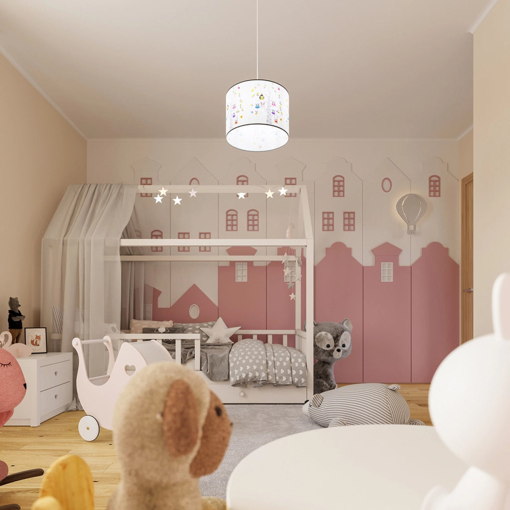 Lampada sospensione bimbi gufo Ø30 E27 15W PureLume