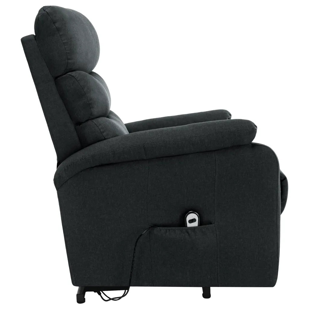 Poltrona Alzapersona Massaggiante in Tessuto Grigio Scuro 321247