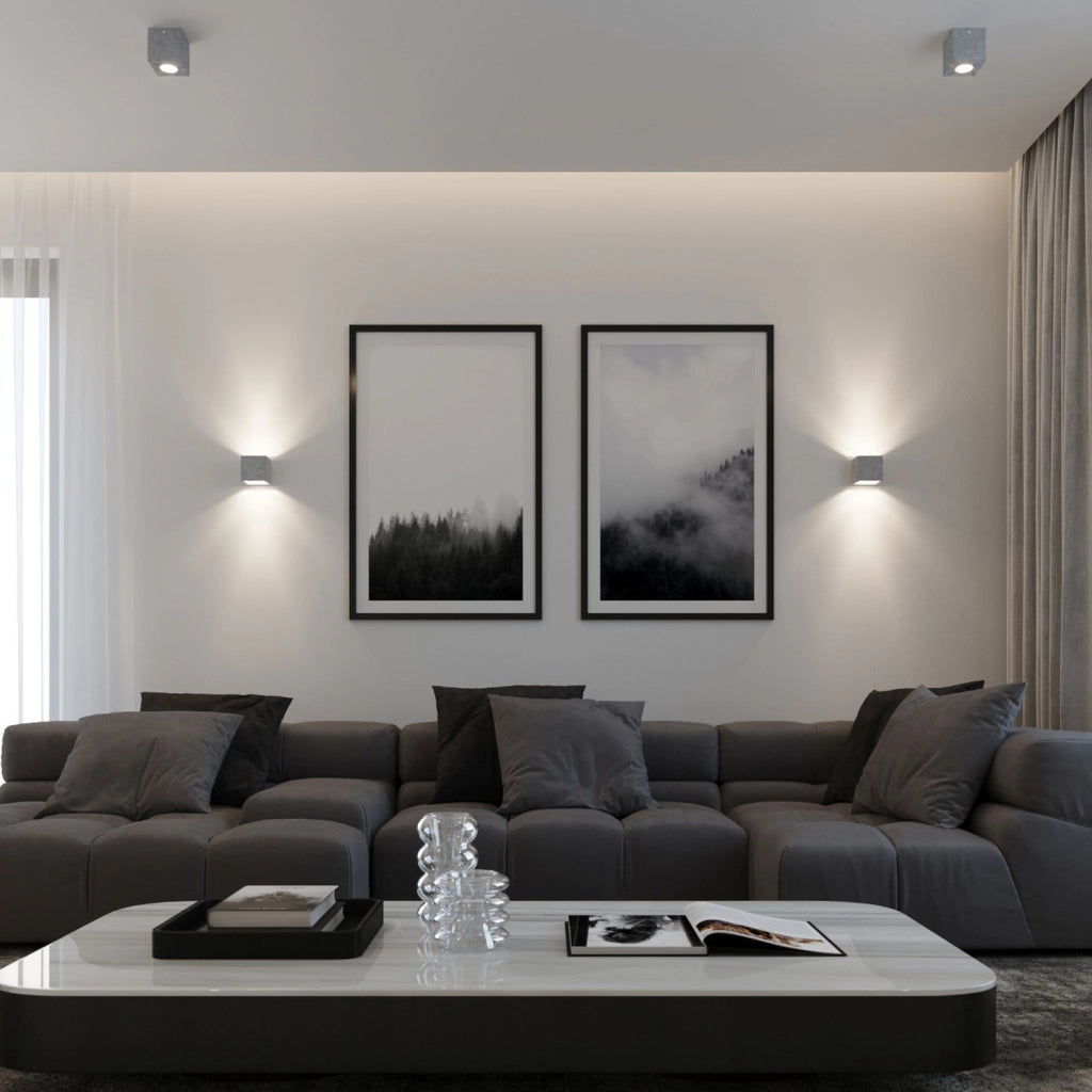 Applique TETRIS cemento grigio G9 1 luce Pure Lume PU.0487