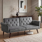 Divano Letto 2 in 1 Pieghevole con Schienale Regolabile ¨C Xylo ¨C Grigio