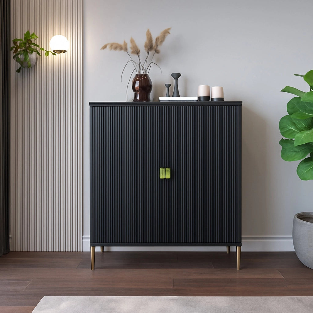 Madia Wallis, Credenza Cassetti, 104x40x129h cm Nero