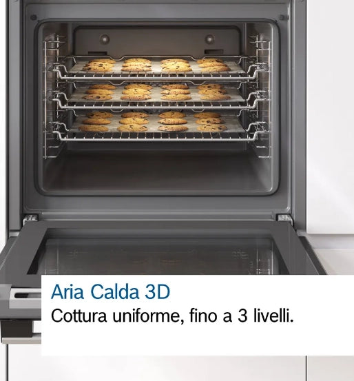 Bosch Serie 4 HBA514ES3 forno 71 L 3400 W Nero, Acciaio inox