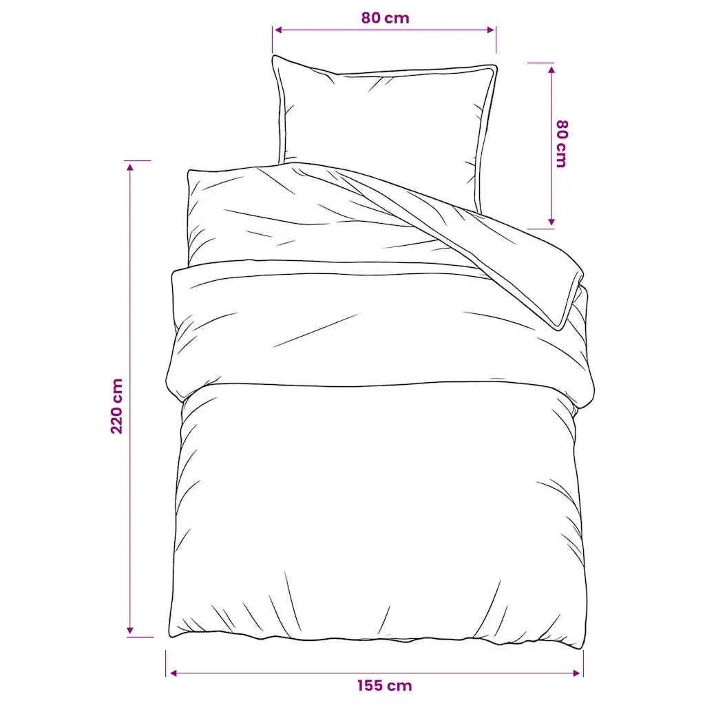 Set Copripiumino Rosa 155x220 cm in Cotone CFW3893943