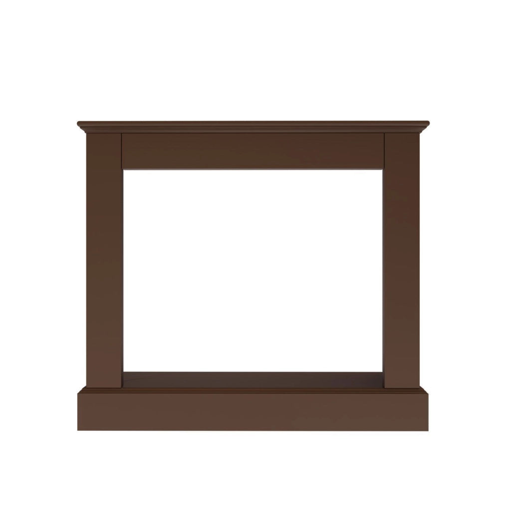 Cornice in MDF marrone per caminetti elettrici da 60 cm e 75 cm compatibile con inserti MPC Camillo Marrone
