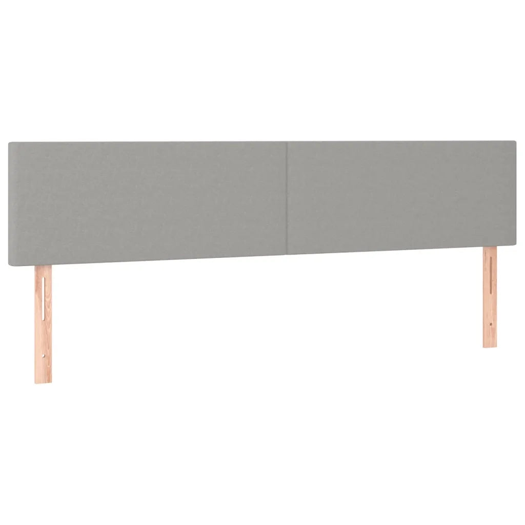 Letto a Molle Materasso e LED Grigio Chiaro 200x200 cm Tessuto 3133581