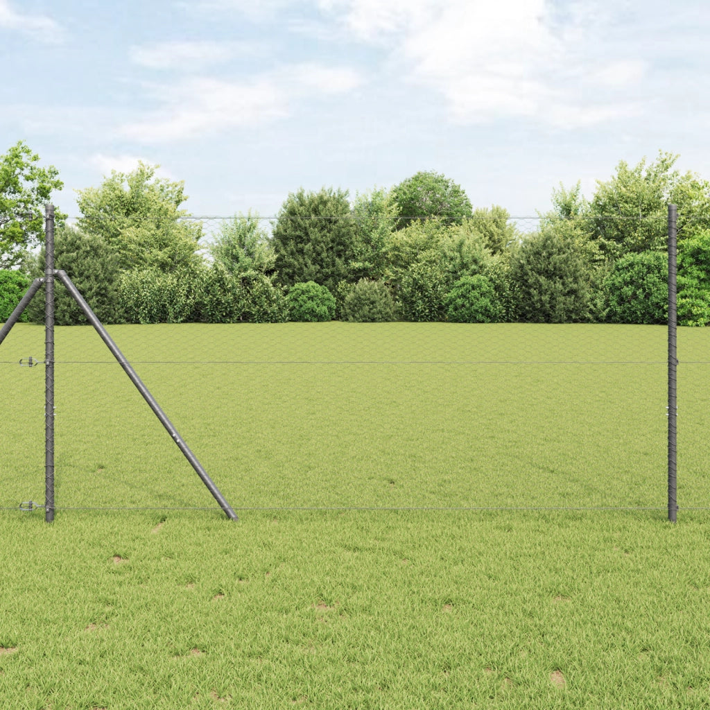 Recinzione Esagonale  Grigio 1.4x25 m Acciaio