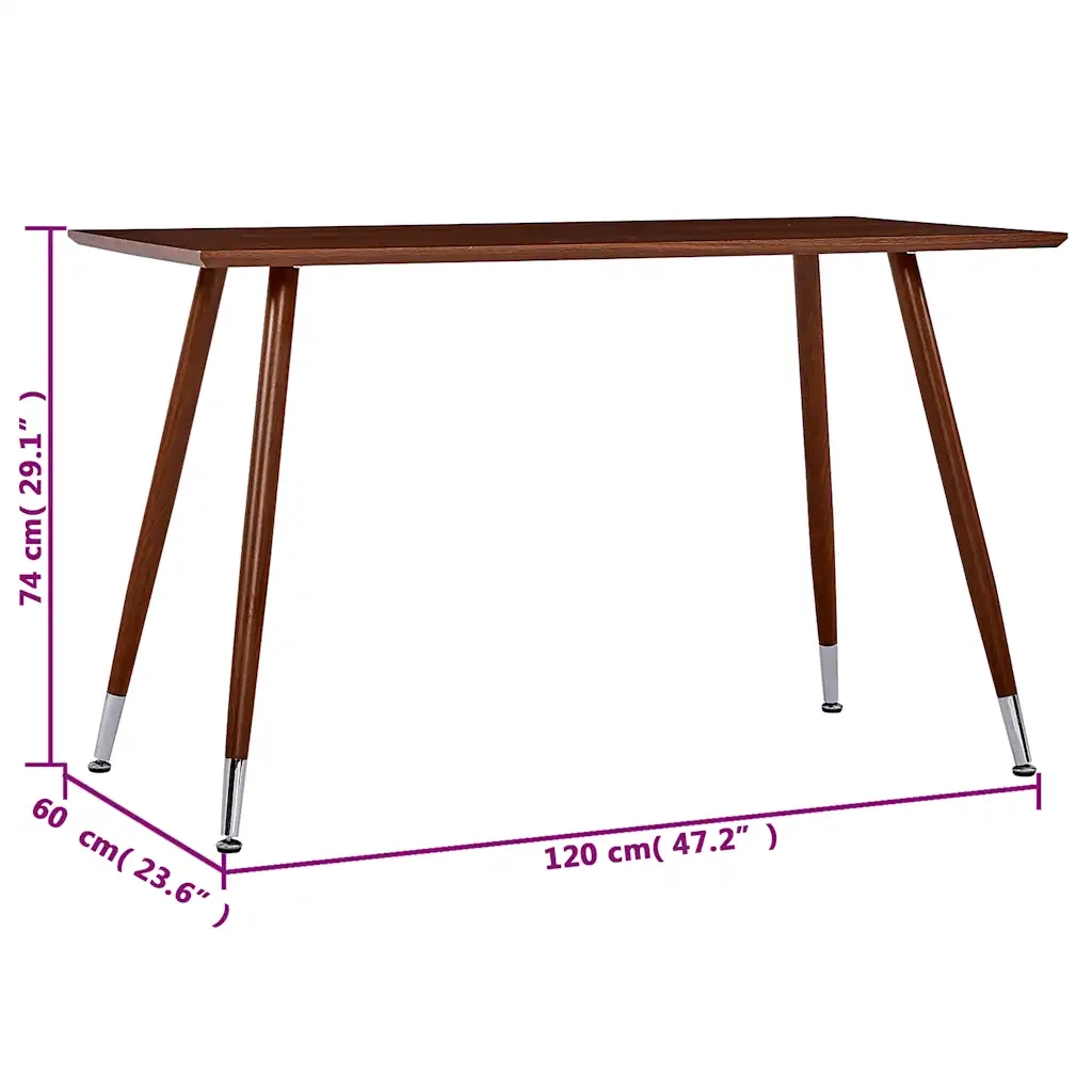 Tavolo da Pranzo Marrone 120x60x74 cm in MDF 248313