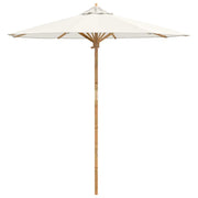 Ombrello | Parasol da giardino Bianco Crema ? 217 x 230 cm Bamb¨´