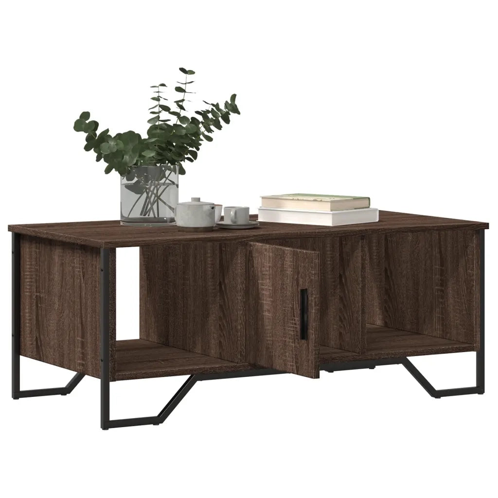 Tavolino Salotto Rovere Marrone 100x51x40 cm Legno Multistrato 848493