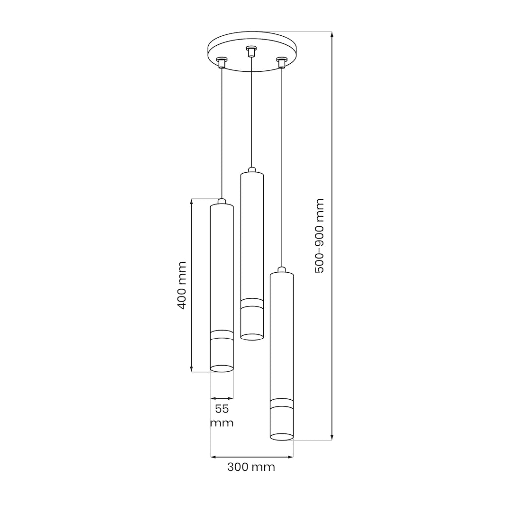 Lampada sospesa rotonda cashmere/oro 3xGU10 Milagro