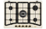 DE LONGHI AVF57PRO PIANO COTTURA DA INCASSO 70CM 5 FUOCHI A GAS COLORE AVENA