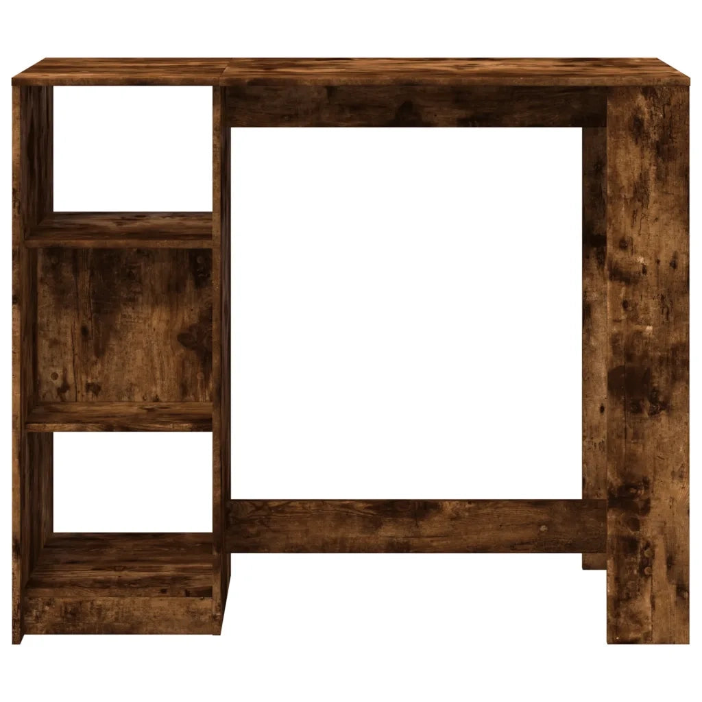 Tavolo Bar con Ripiano Rovere Fumo 124x46x103,5 cm Multistrato 854395