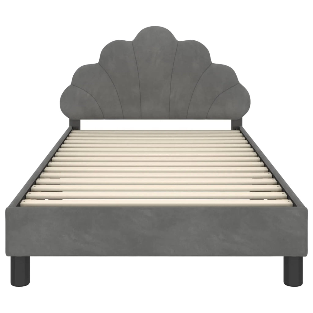 Struttura letto bambini con testata Grigio Scuro 90 x 190 cm
