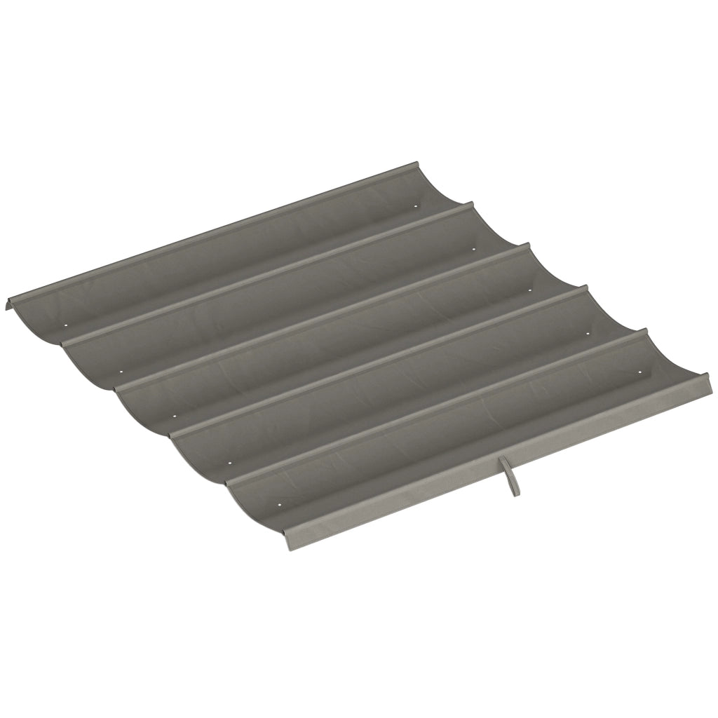 Tetto di Ricambio per Gazebo 3x3 m con 10 Fori di Drenaggio in Poliestere Grigio Chiaro