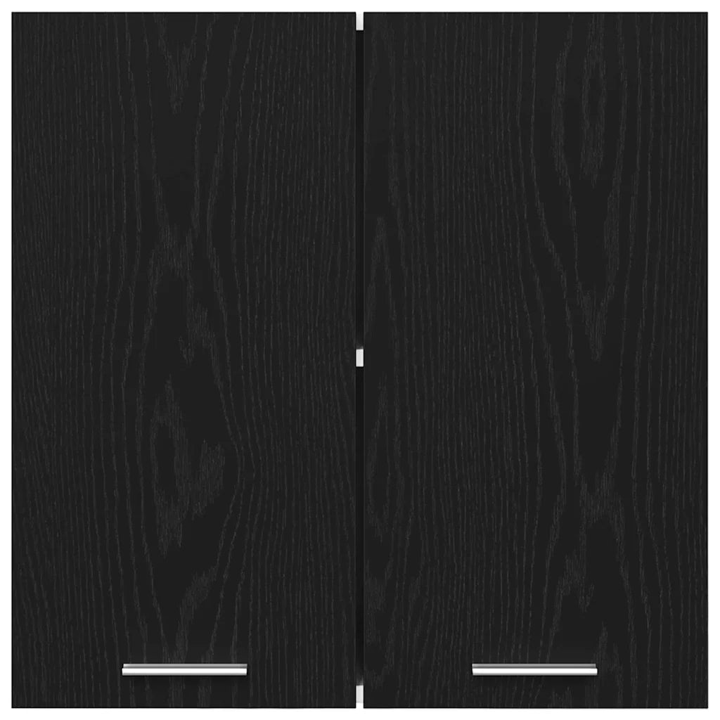 Mobiletto a parete moderno e funzionale con ripiano 60 x 31 x 60 cm realizzato in legno composito di rovere nero 02_0051954