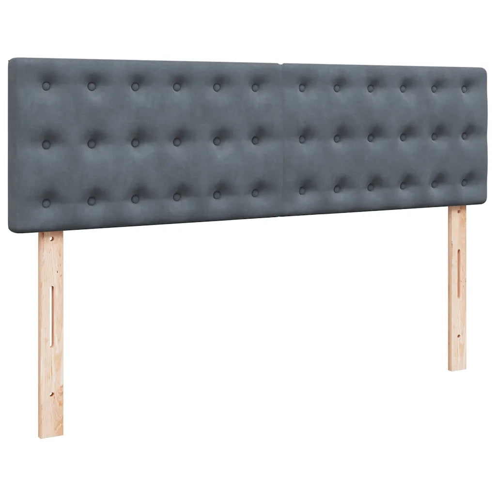 Struttura Letto Pouf con Materassi 160x200 cm in Velluto 3312105