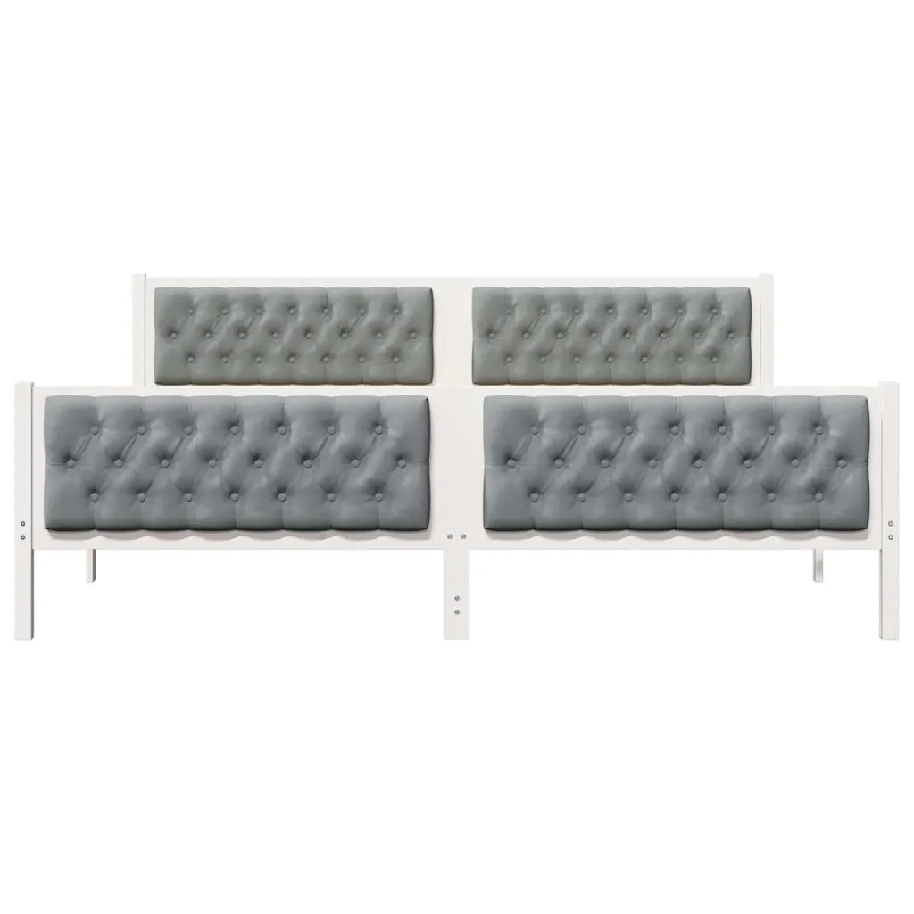 Struttura del letto Grigio chiaro 200 x 200 cm Pino massello