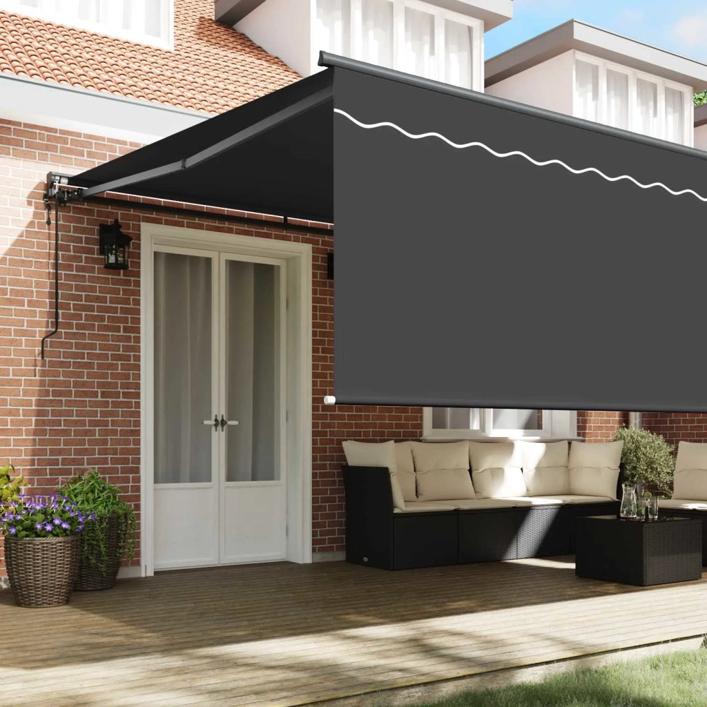 Tenda Retrattile Antracite 500 × 300 cm Poliestere e Alluminio 3331218