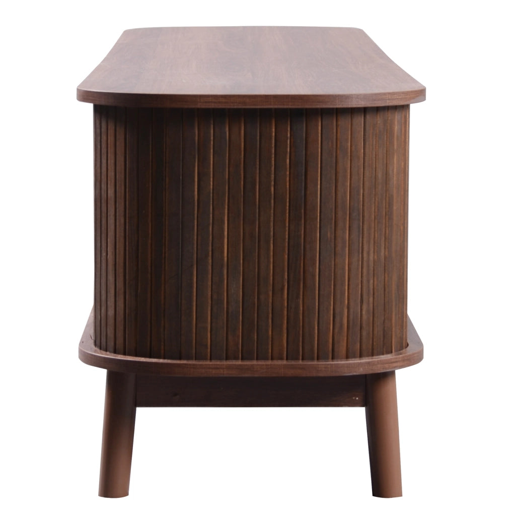 Mobile TV con 2 Ante Scorrevoli e 2 Cassetti in Rattan; Stile Naturale; in MDF; 170??39;5??46 cm; Naturale