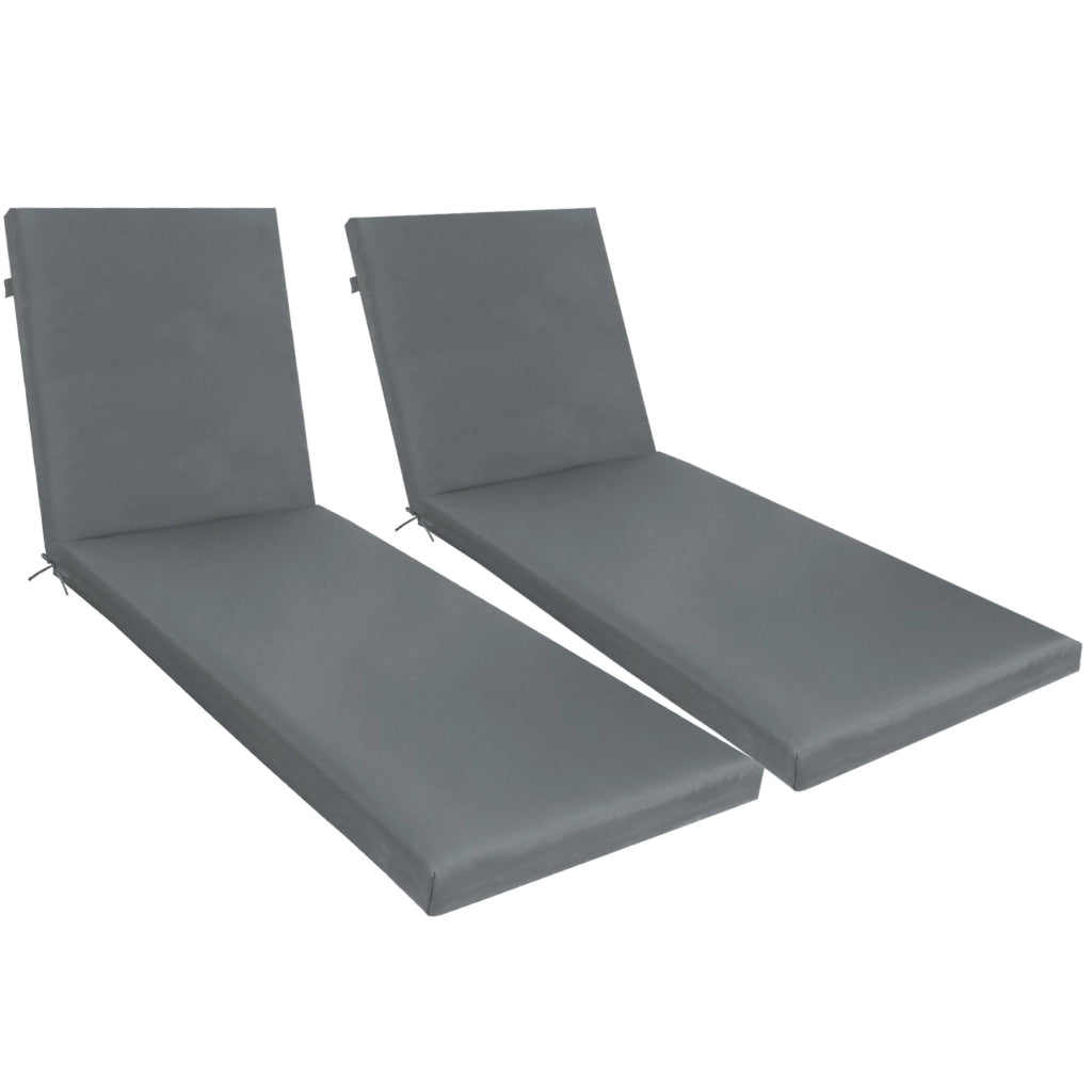 Set 2 Cuscini per Sedie a Sdraio da Giardino ¨C Xylo ¨C Grigio