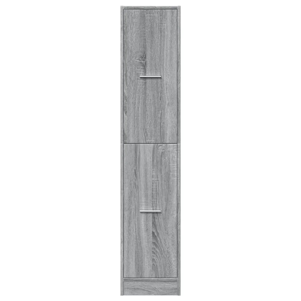 Armadietto da Farmacia Grigio Sonoma 30x41x144,5 cm Truciolato
