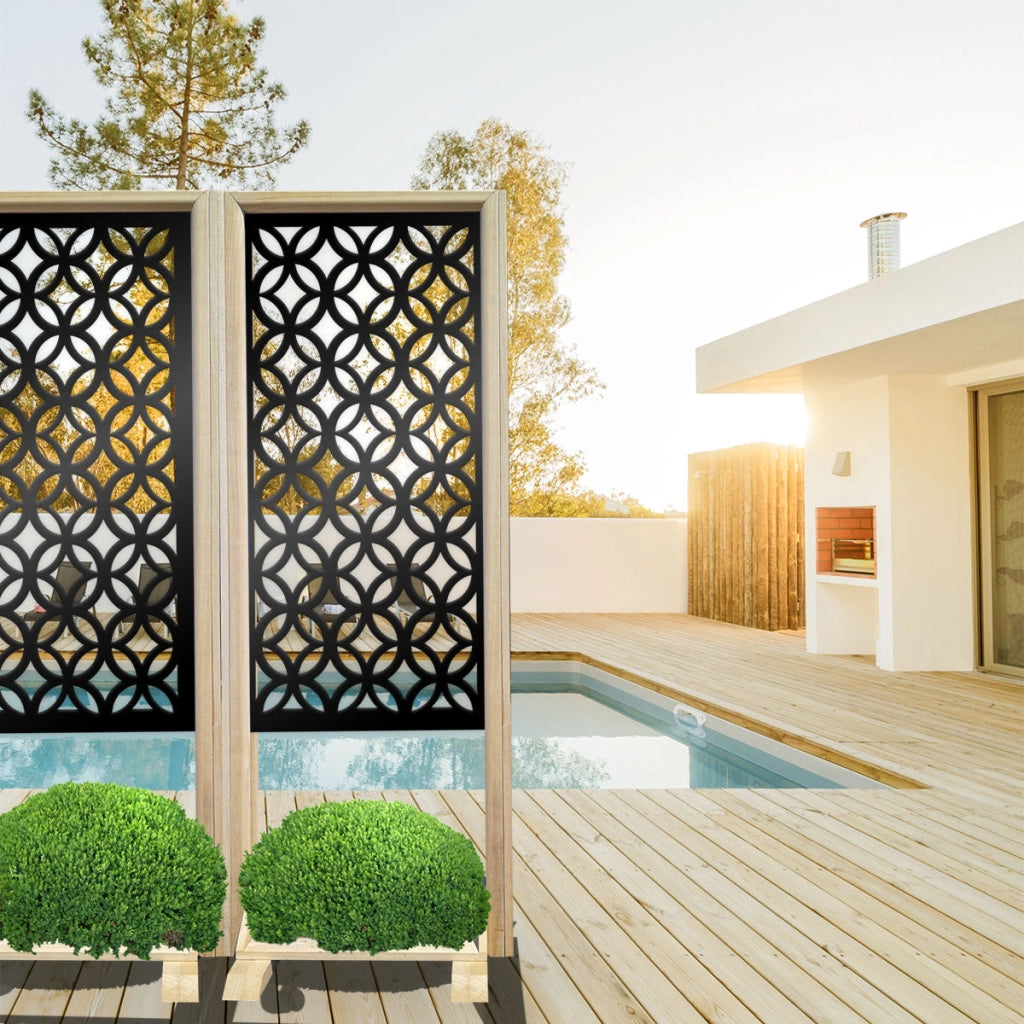 ECLECTIC - Separè - Paravento modulabile - 70x190cm - in Legno e PVC Colore: nero