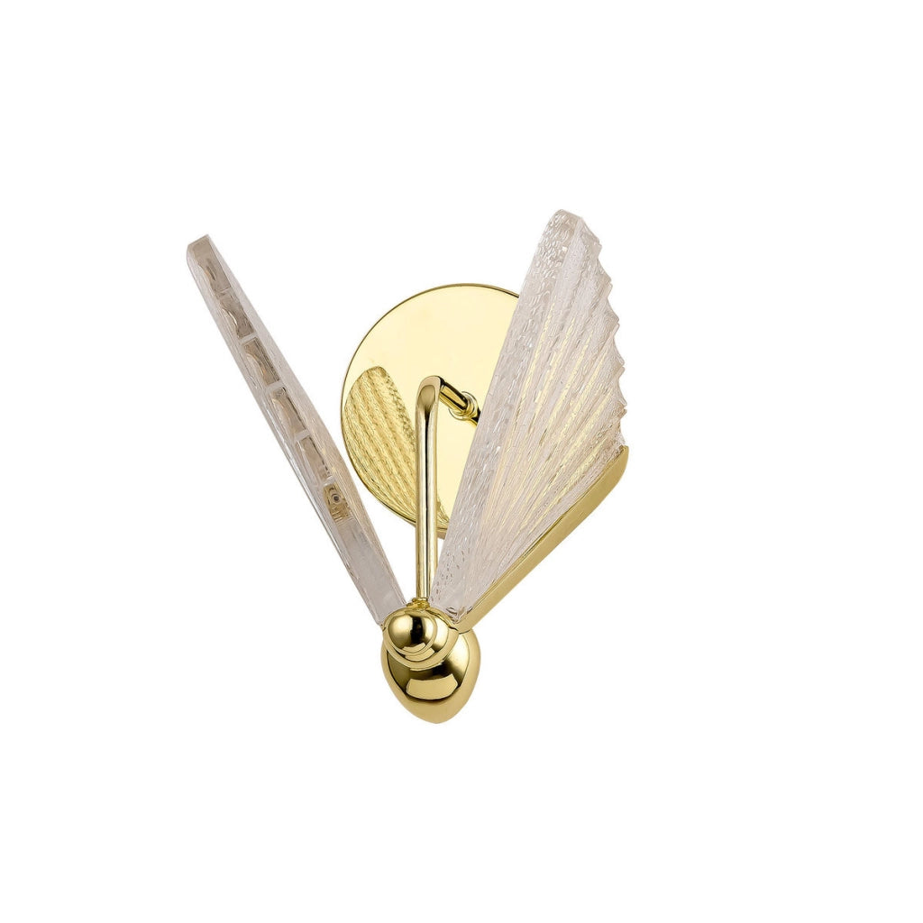 Applique Mariposa Light Prestige 2 LED ottone vetro