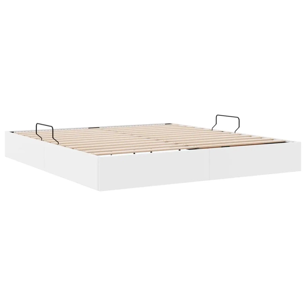 Letto ottomano Bianco Puro 180 x 200 cm Pelle Sintetica 3442783