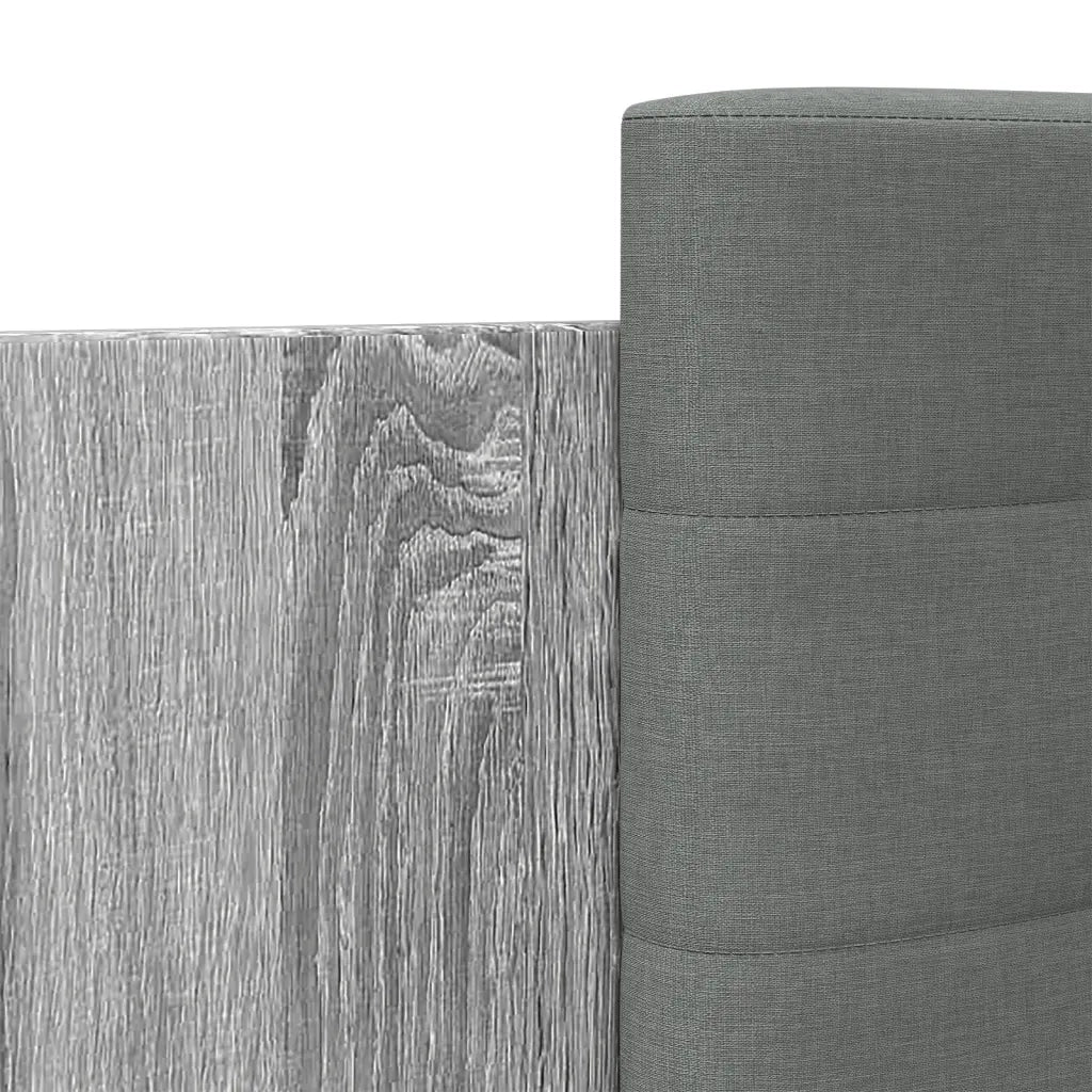 Letto matrimoniale | Letto per adulti | Giroletto Testiera Grigio Sonoma 120x190 cm Legno Multistrato