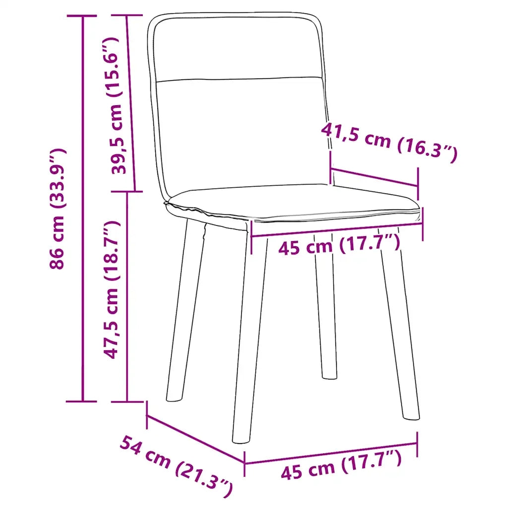 Sedie da Pranzo 2 pz Blu Jeans in Tessuto 4101230