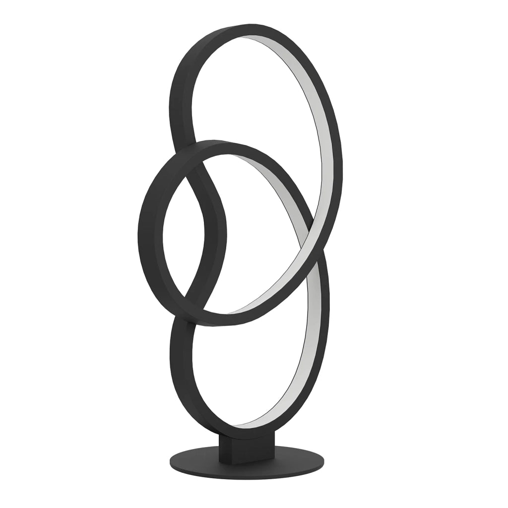 Lampada Da Tavolo Contemporanea Gianella Alluminio Nero Luce Led Integrato 14,5W