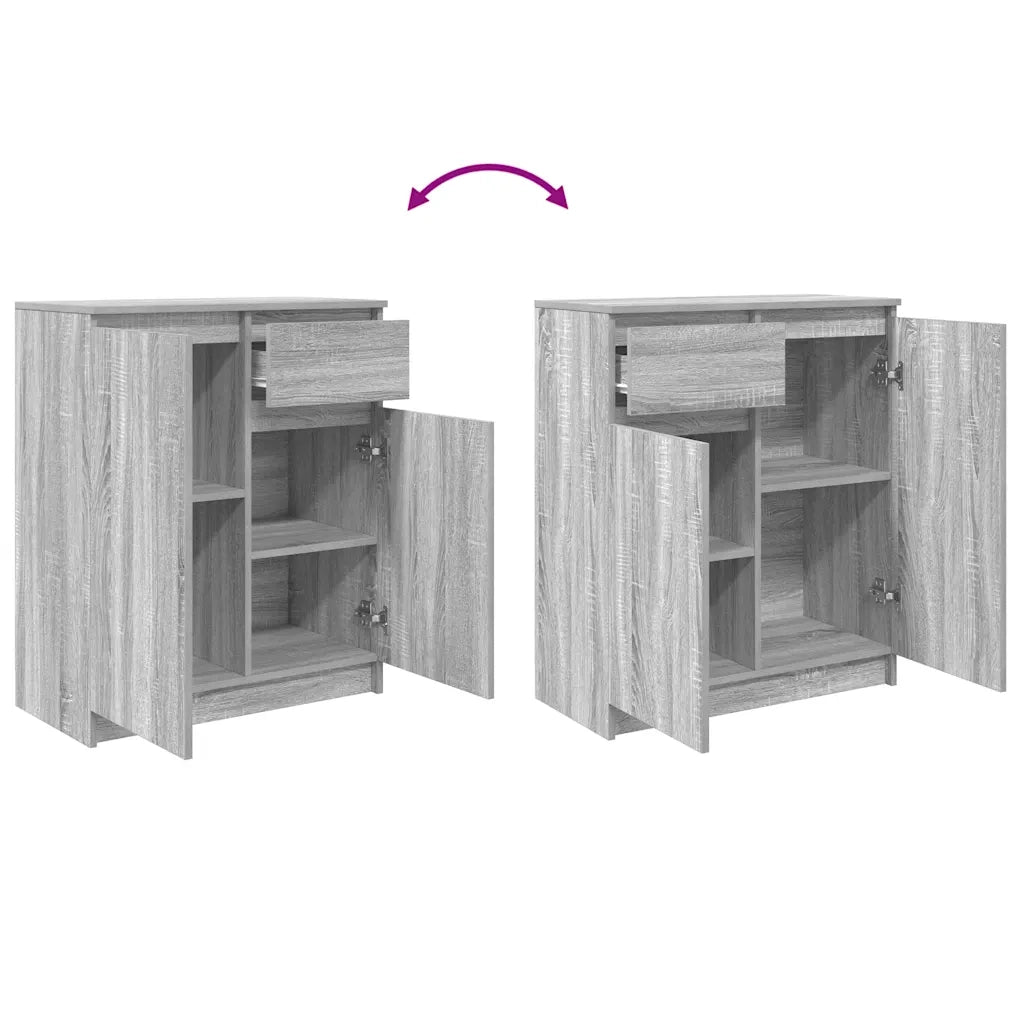 Credenza con Cassetto Grigio Sonoma 71x35x84 cm in Truciolato 861594