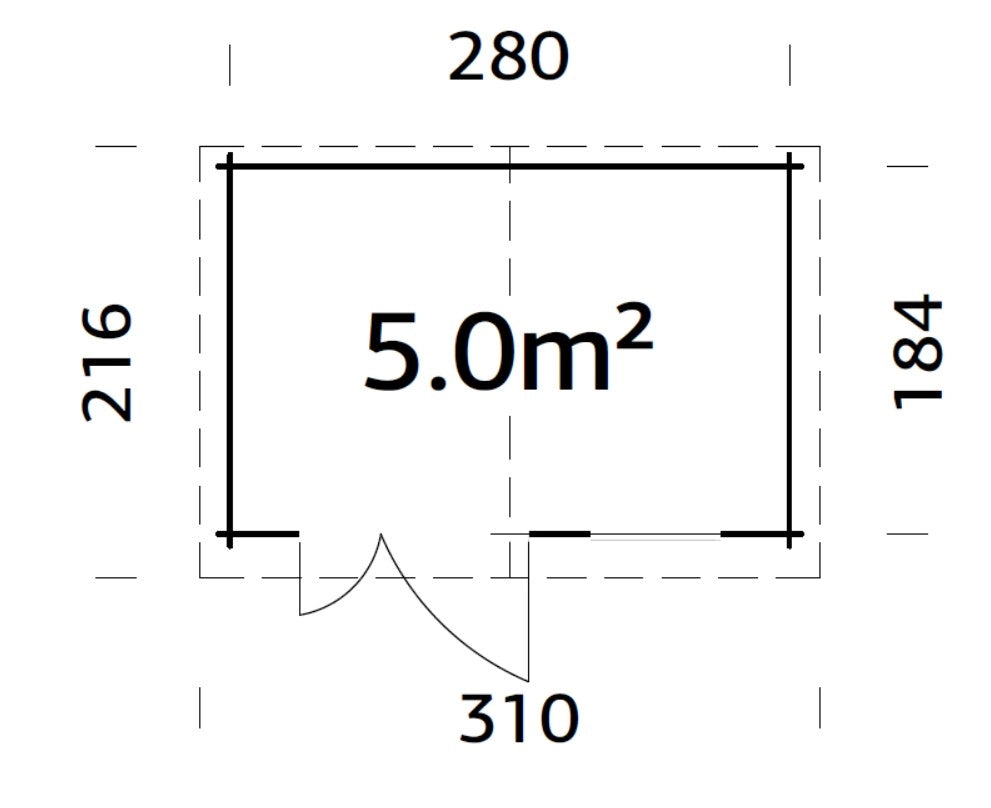Casetta in legno impregnato Pablo 3 296x200 cm